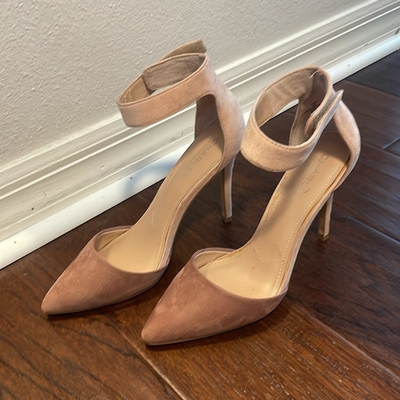 Pink and beige 4 inch pointed toe heel - Picture 2 of 4